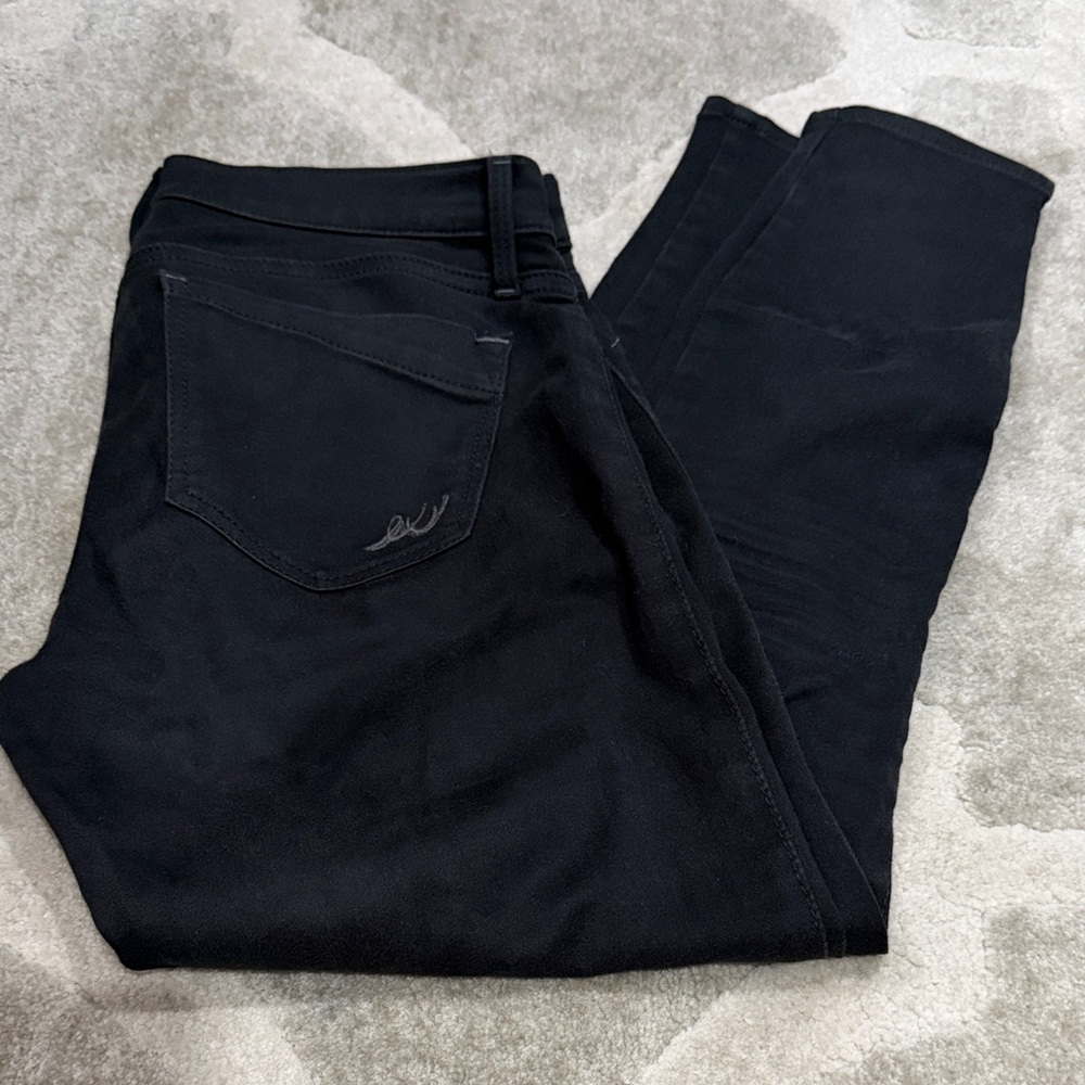 Express Black Extreme Stretch Skinny Jeans Cropped